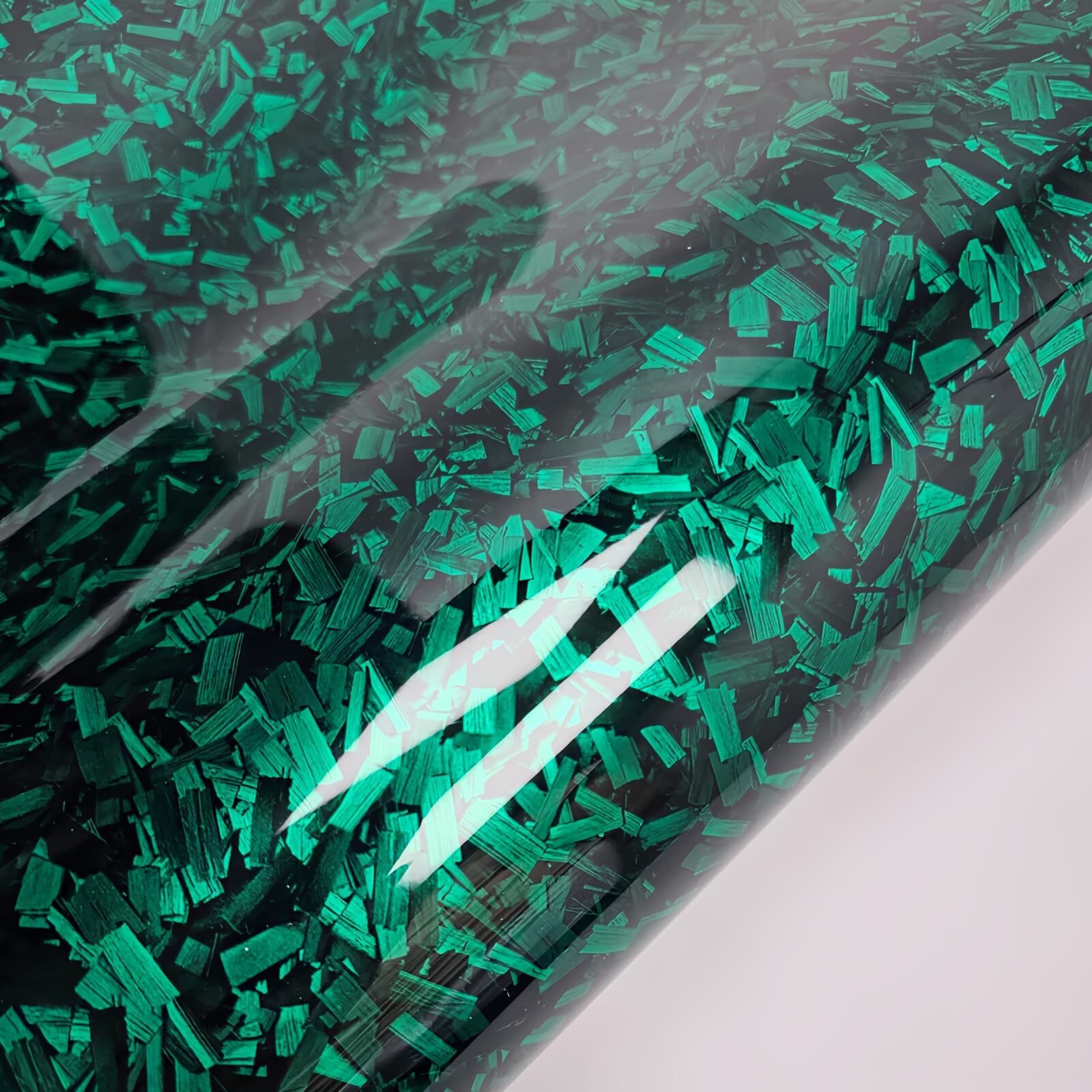 Forged Gloss Carbon Fiber Vinyl Wrap Roll Air Release Sticker Sheet Film for Car