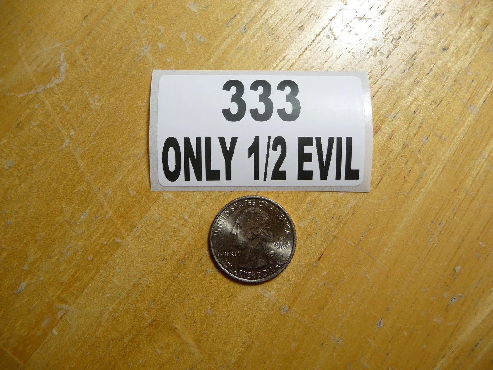 333 ONLY HALF EVIL STICKER DECAL 1 – 50 BULK PACK FUNNY SATAN