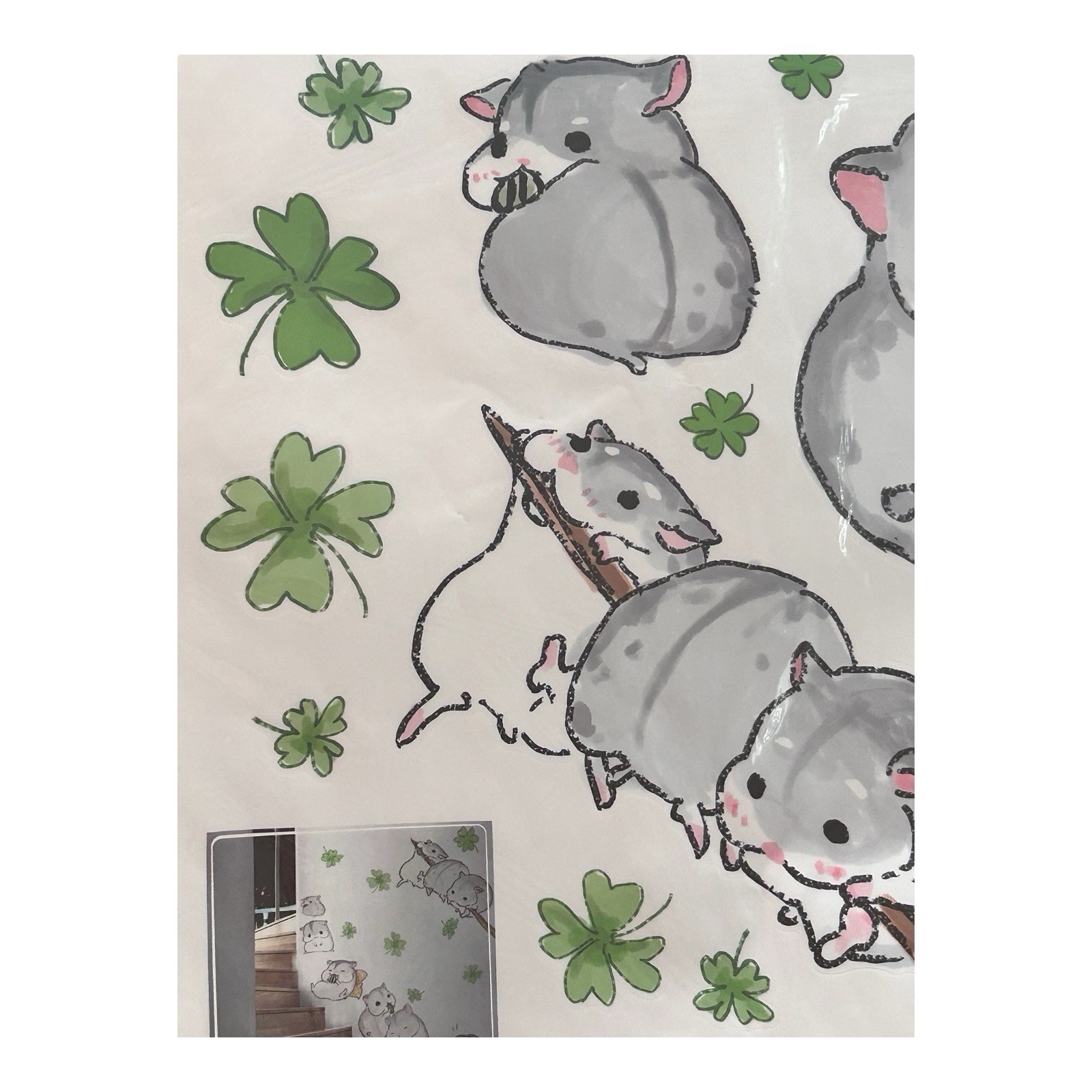 Carootu Hamster Removable Kids Room Decor Wall Sticker Decals PVC