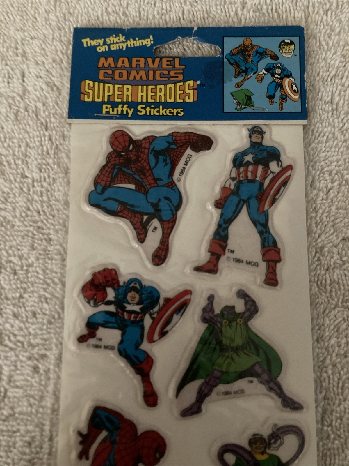 Vintage 1984 Marvel Comics – Super Heroes Puffy Stickers – New Sealed