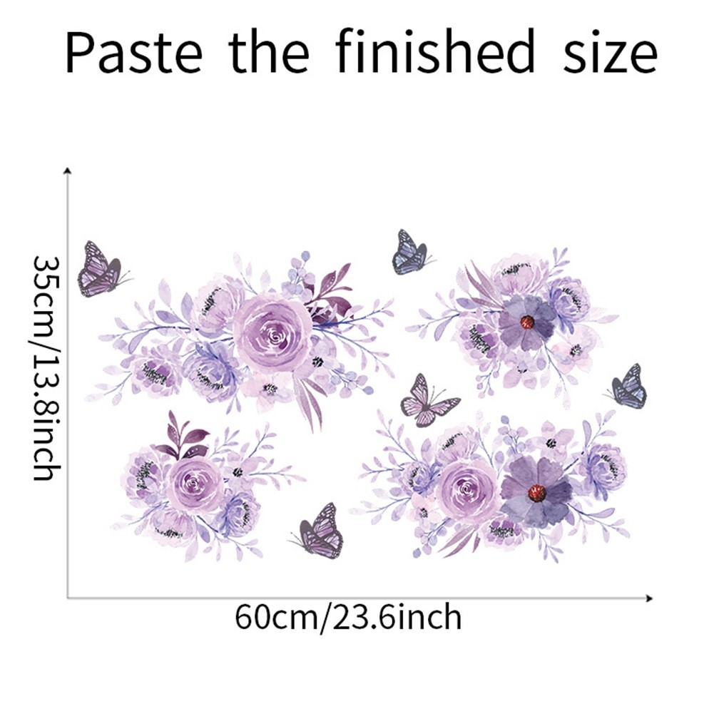 Hot New Bedroom Home Wall Stickers Art Decals Decoration Flower 35*60cm