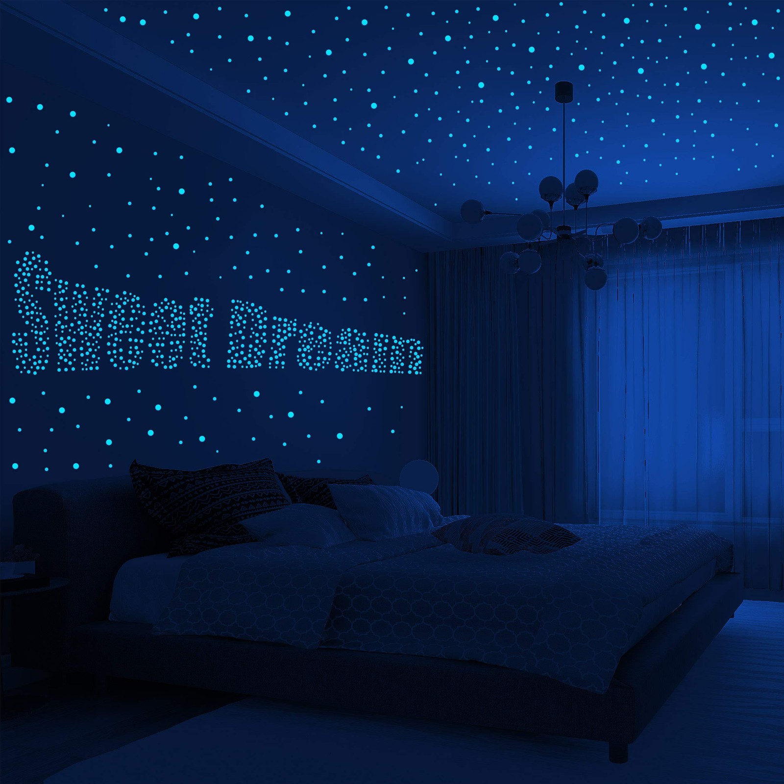 808 PCS Glow in The Dark Stars for Ceiling Glowing Wall Decals Decor Stickers…