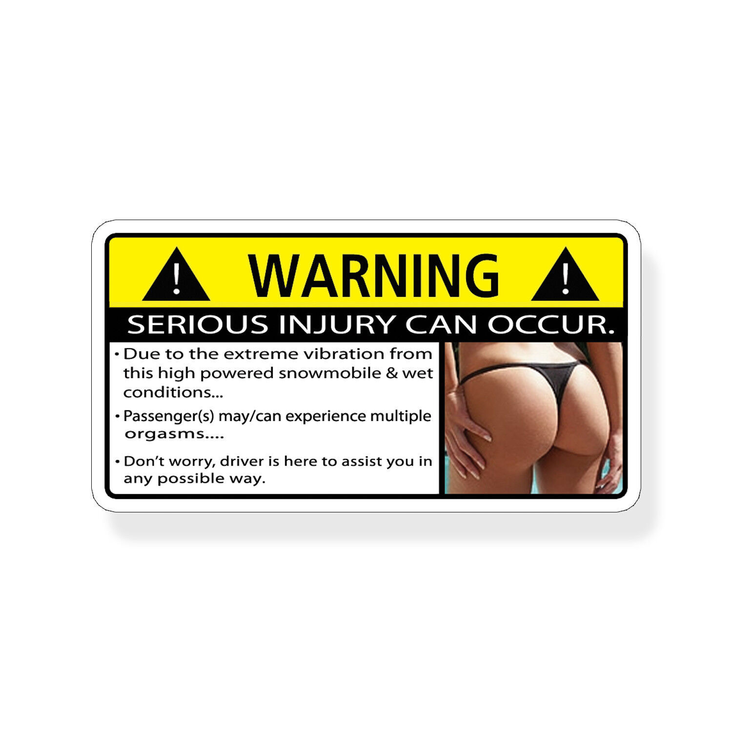 Snowmobile Vibration Sticker Decal