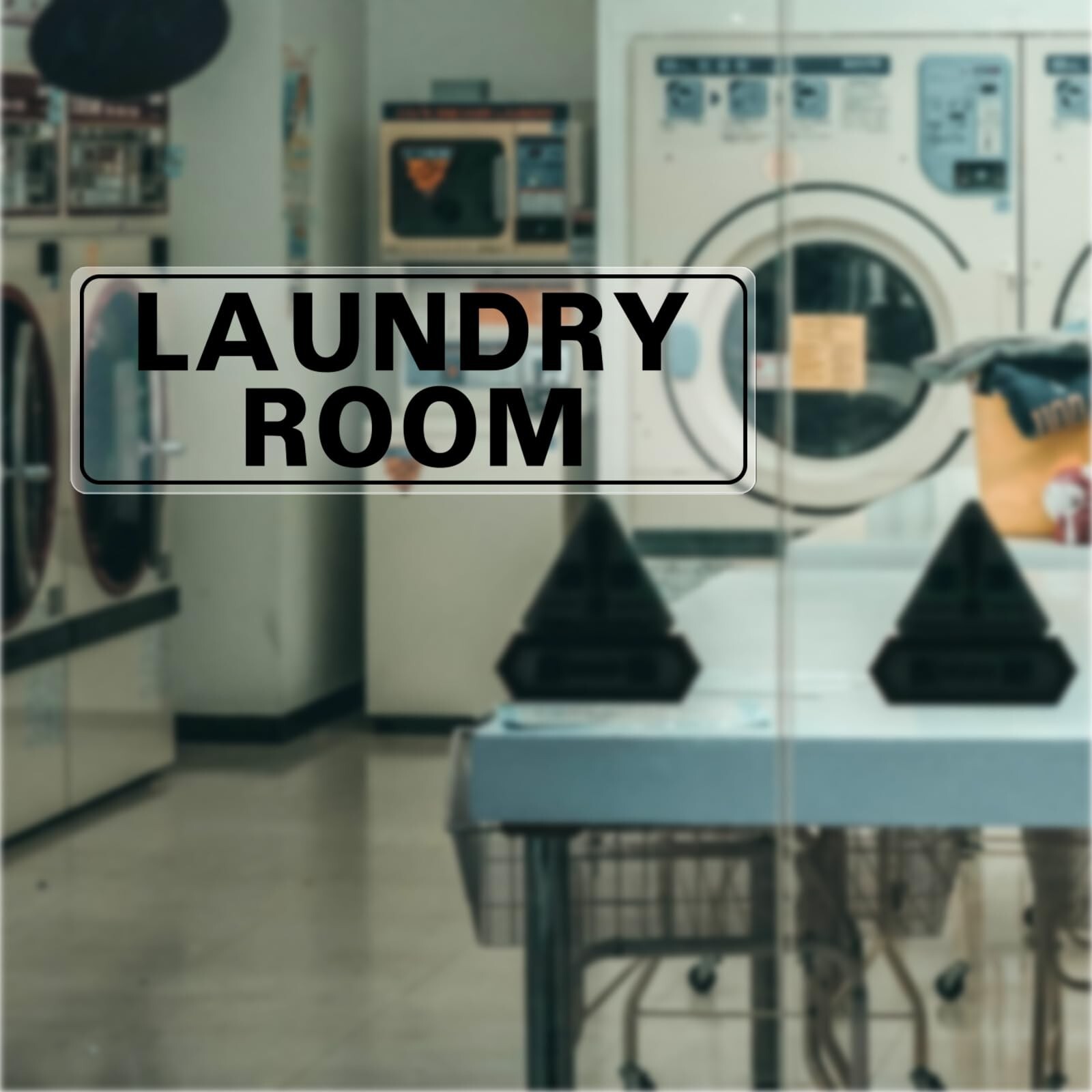 Laundry Room Sticker 12 × 4 Inches Vinyl Self-Adhesive Wall Art Decal Trend