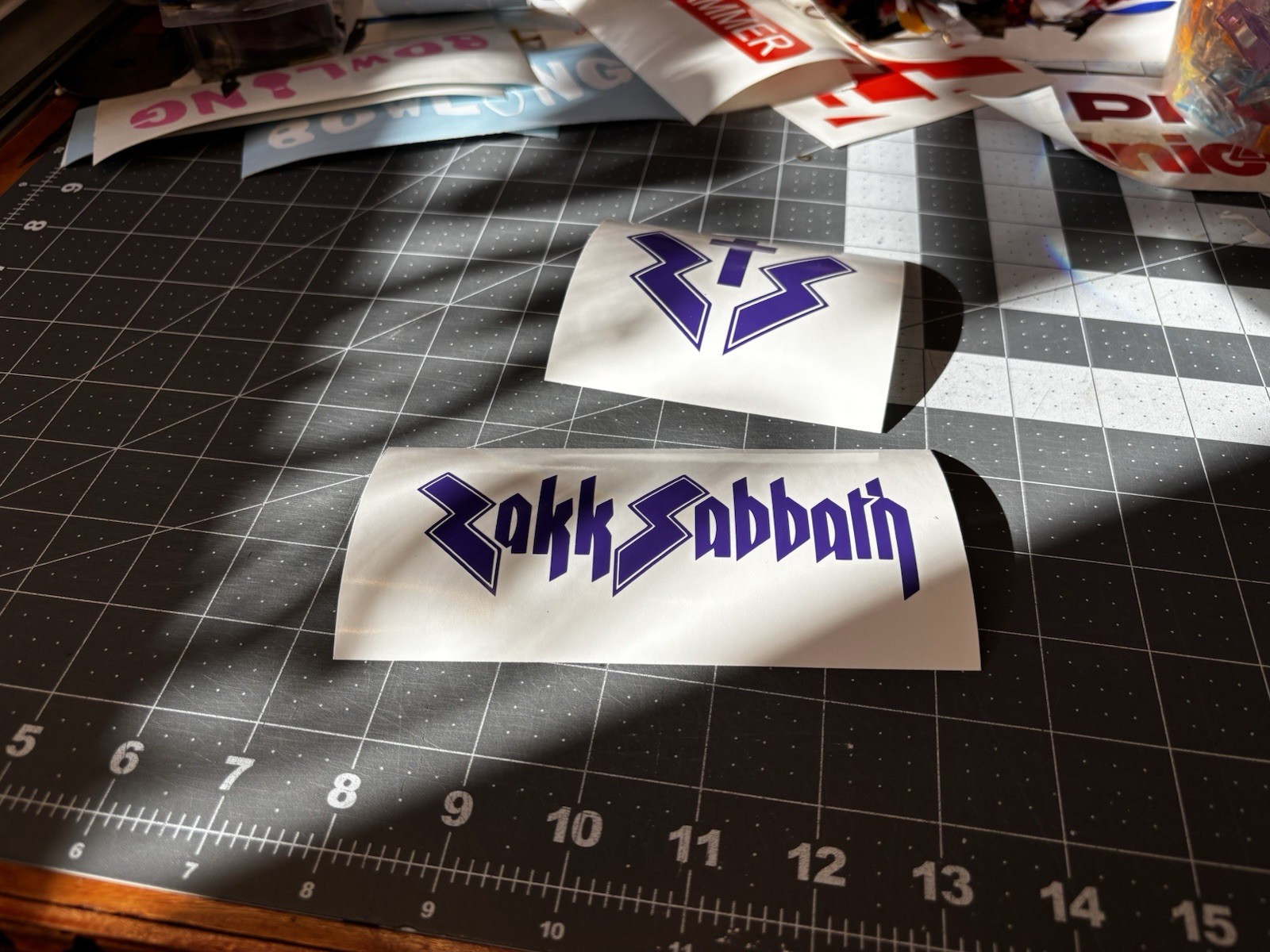 Zack Sabbath Logo Die Cut Vinyl Decal Heavy Metal Rock n Roll Music BLS Guitar