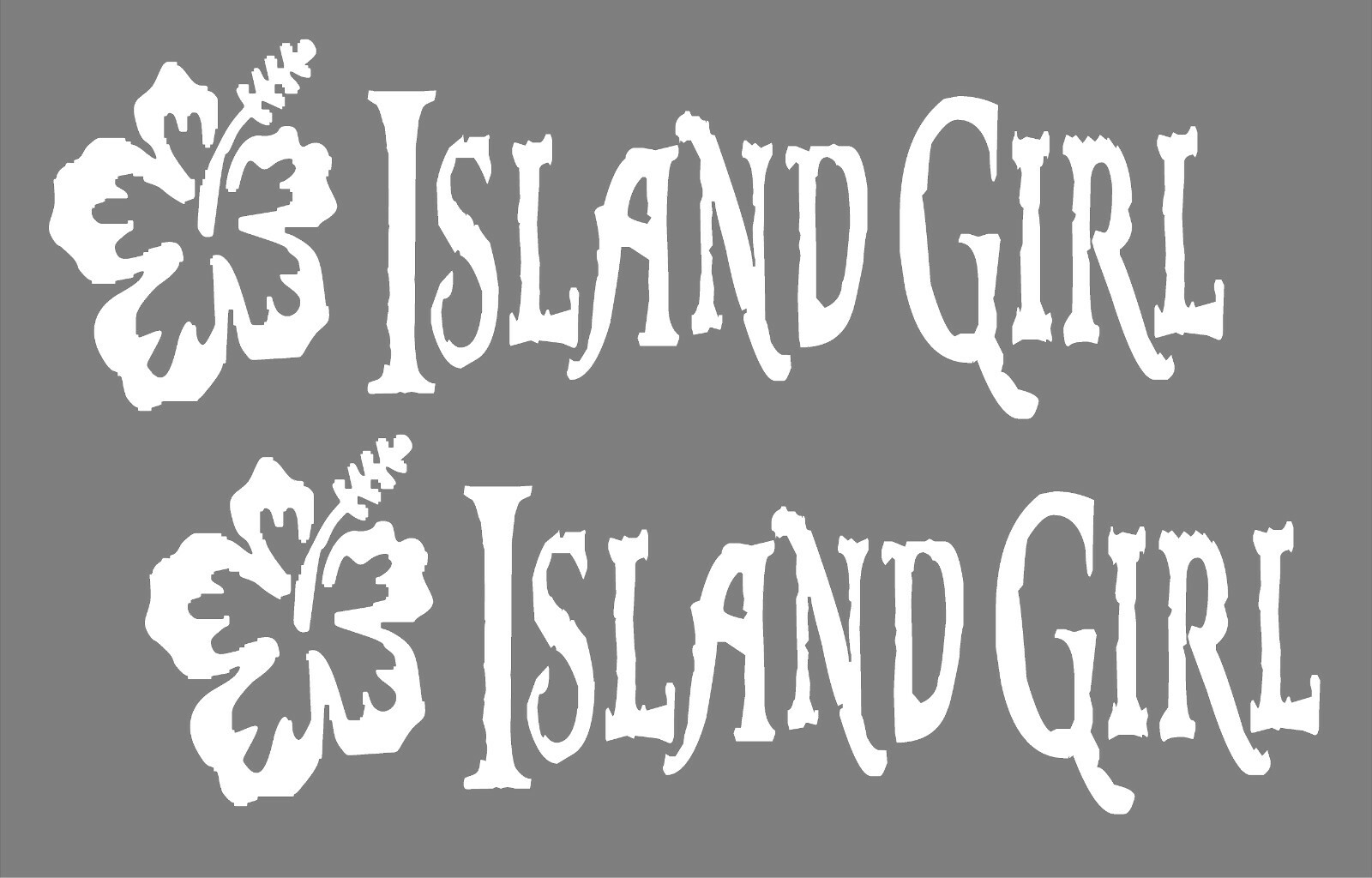 Island Girl Decal Set of Two Car Truck Window Vinyl Decals Beach Sticker