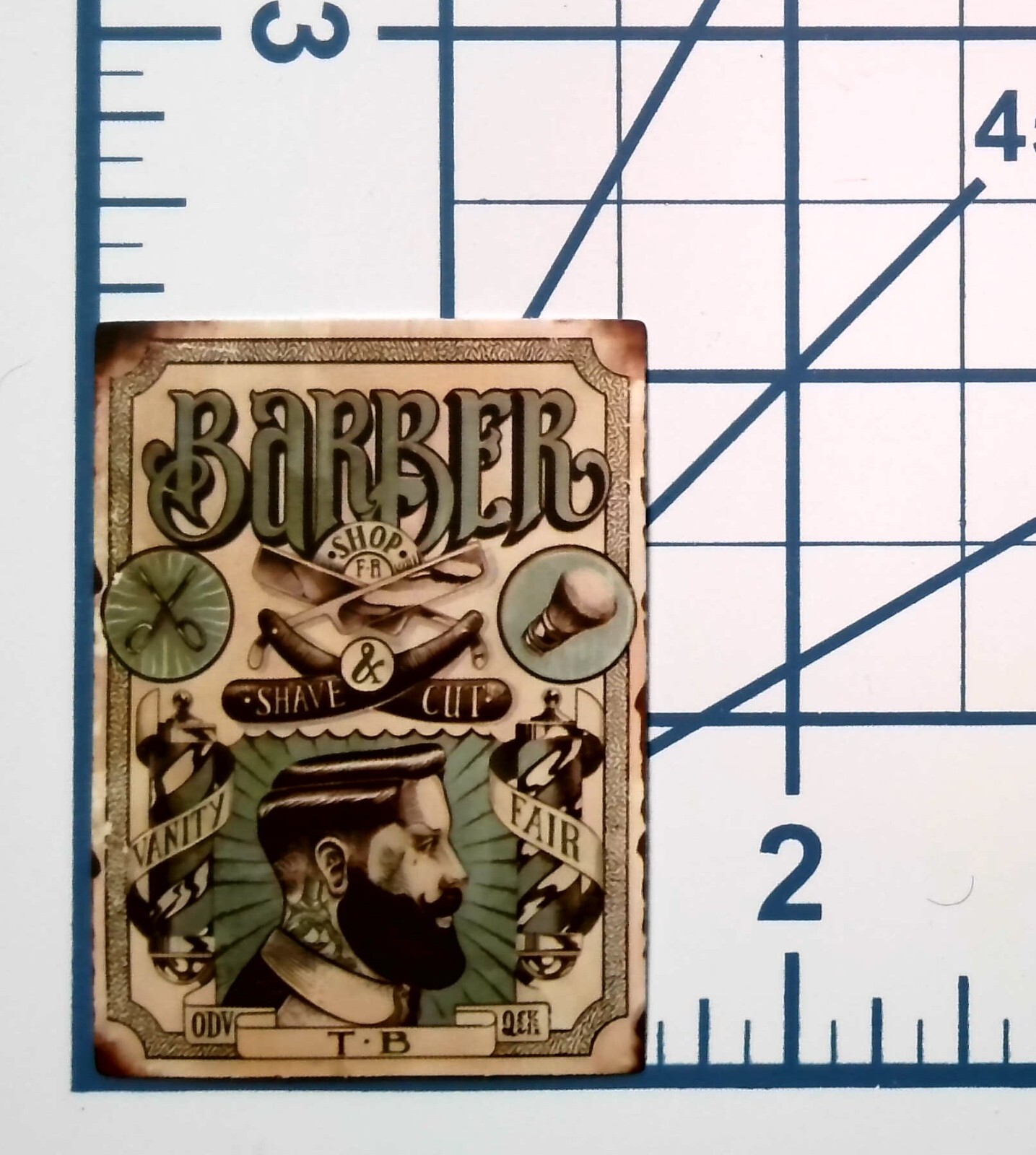 Barber Shop Sticker Die Cut Vinyl Decal Scrapbook Journal Shave Cut