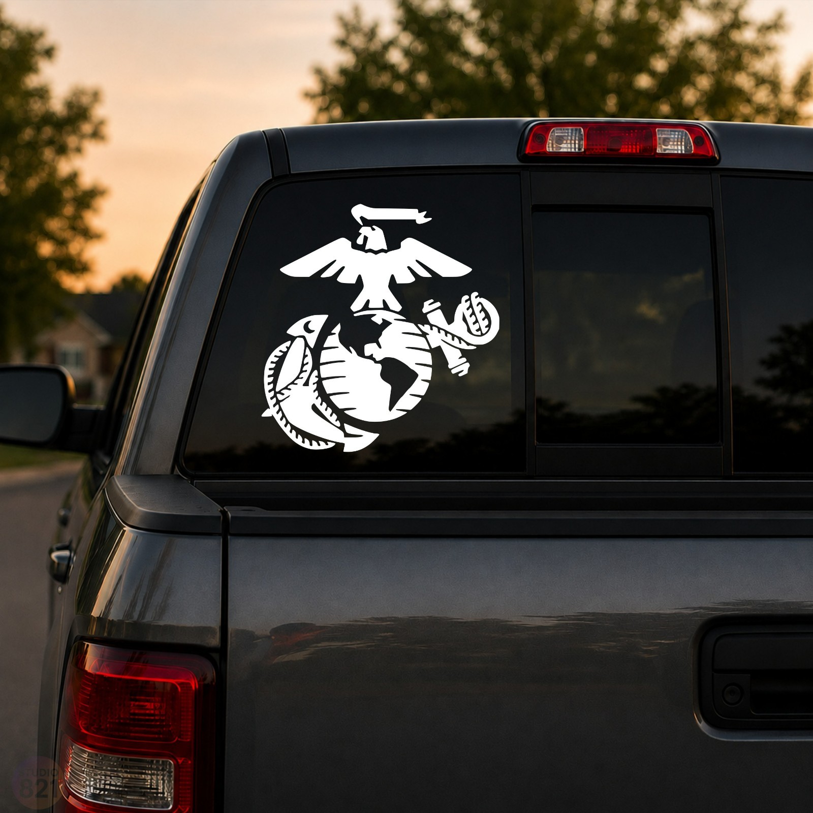 USMC Marine Corps Emblem Decal – US Marines Vinyl Sticker for Car Truck Window