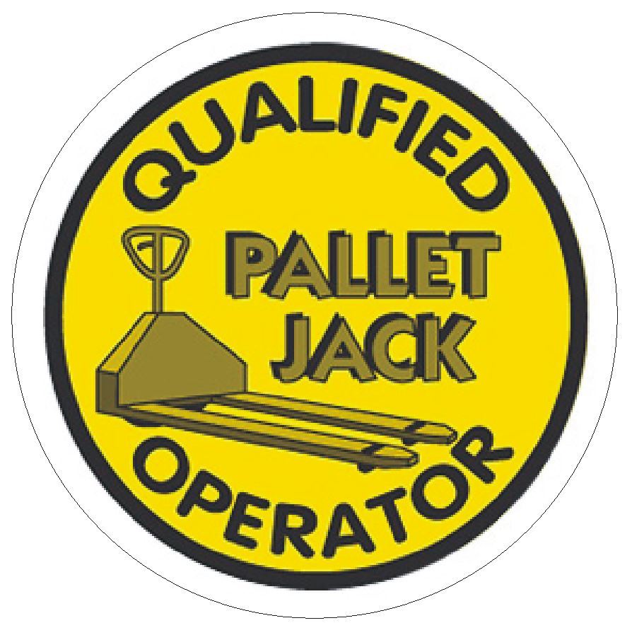 Qualified Pallet Jack Operator Hard Hat Decal Hard Hat Sticker Helmet Safety H42