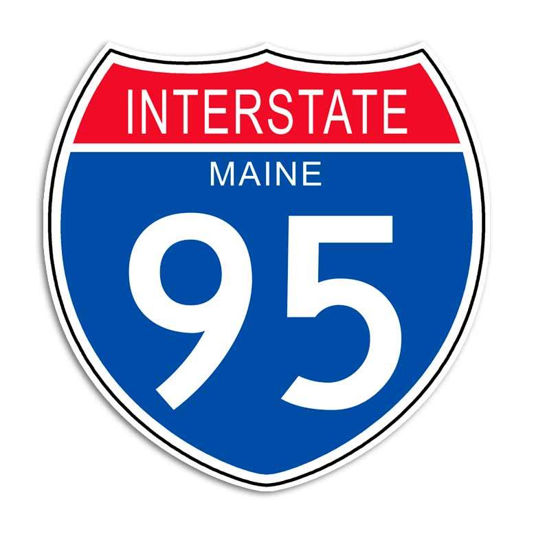 Interstate 95 Sticker – Maine Highway Sign Decal Lobster Moose