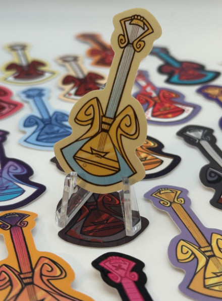 Adam’s Guitars – Hazbin Hotel Fanmade 2” Vinyl Stickers