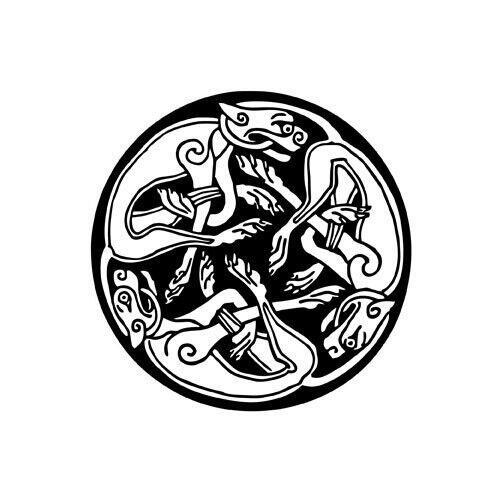 Celtic Hounds Symbol Sticker Decal dogs