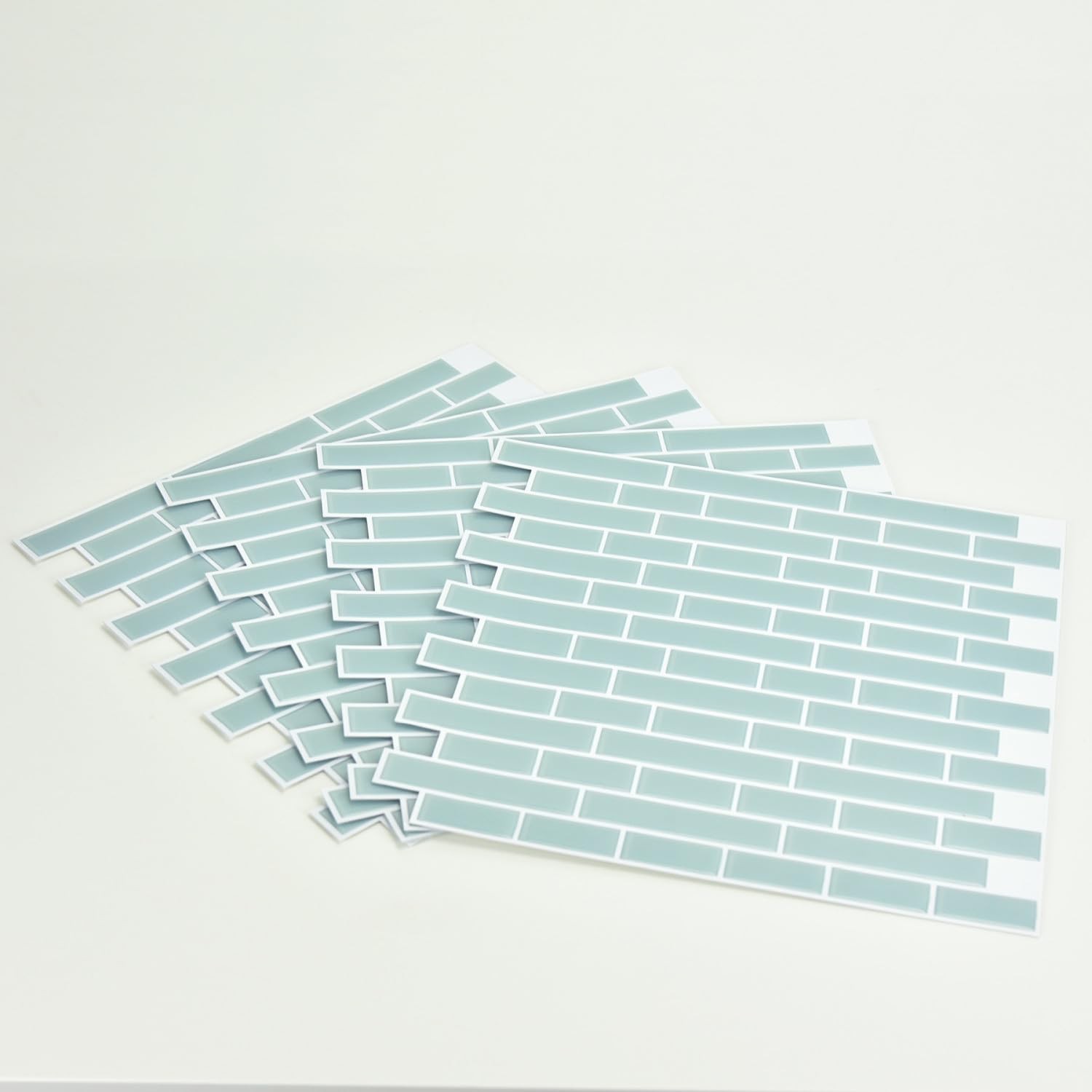 InHome Sea Glass Peel and Stick Backsplash Tiles, Blue, 10.5 in x 10.5 in