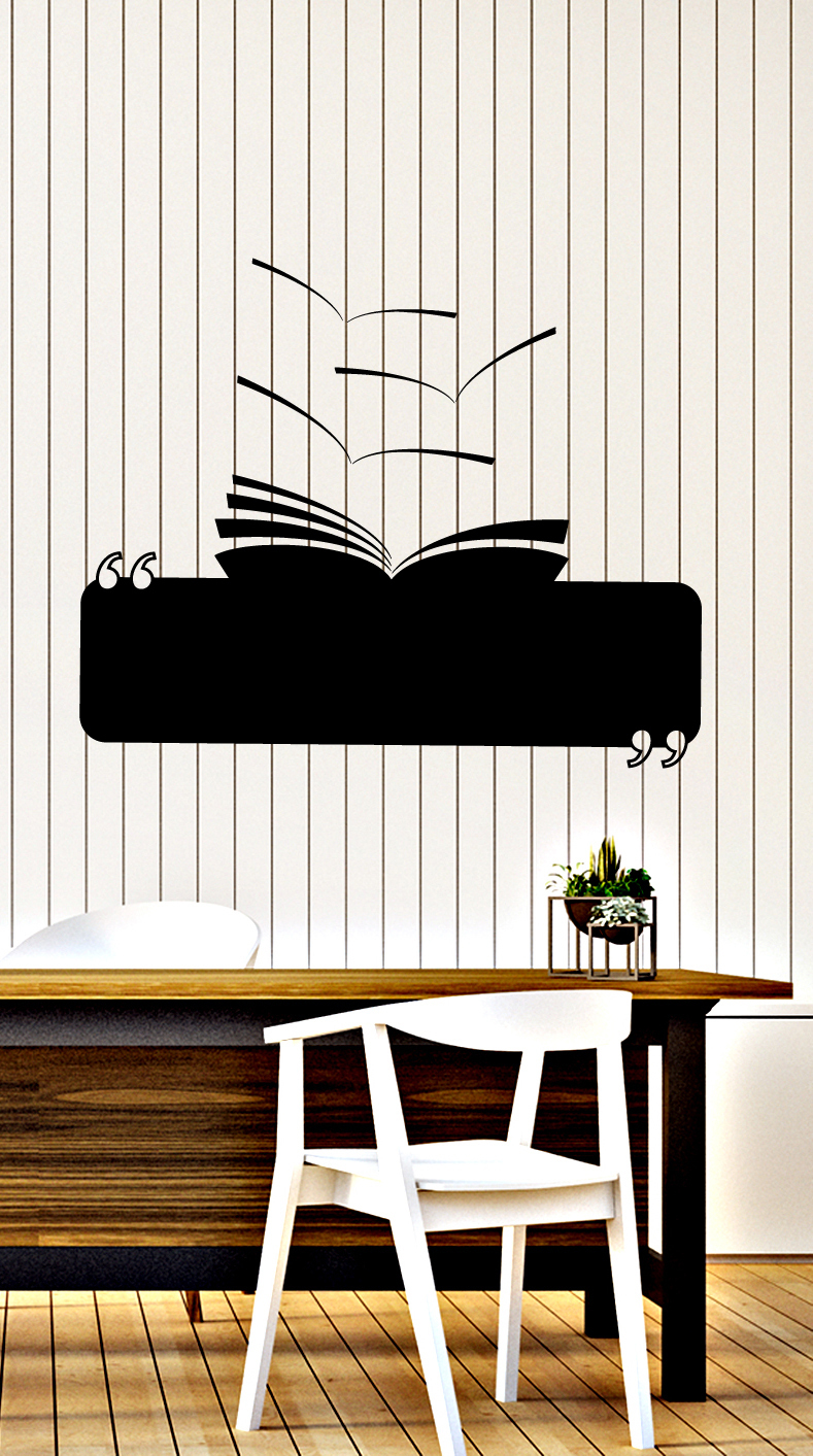 Wall Vinyl Decal Book Reading Room Library Decor z4644