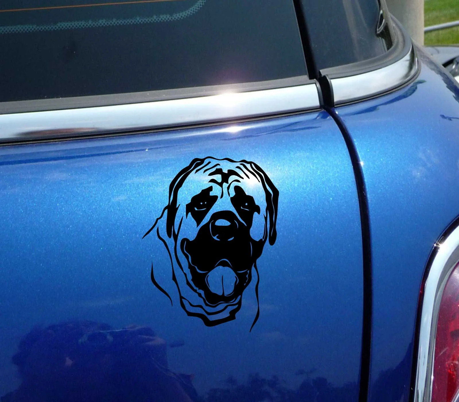 MASTIFF ENGLISH HEAD PORTRAIT DOG FUNNY DECAL STICKER ART CAR WALL DECOR