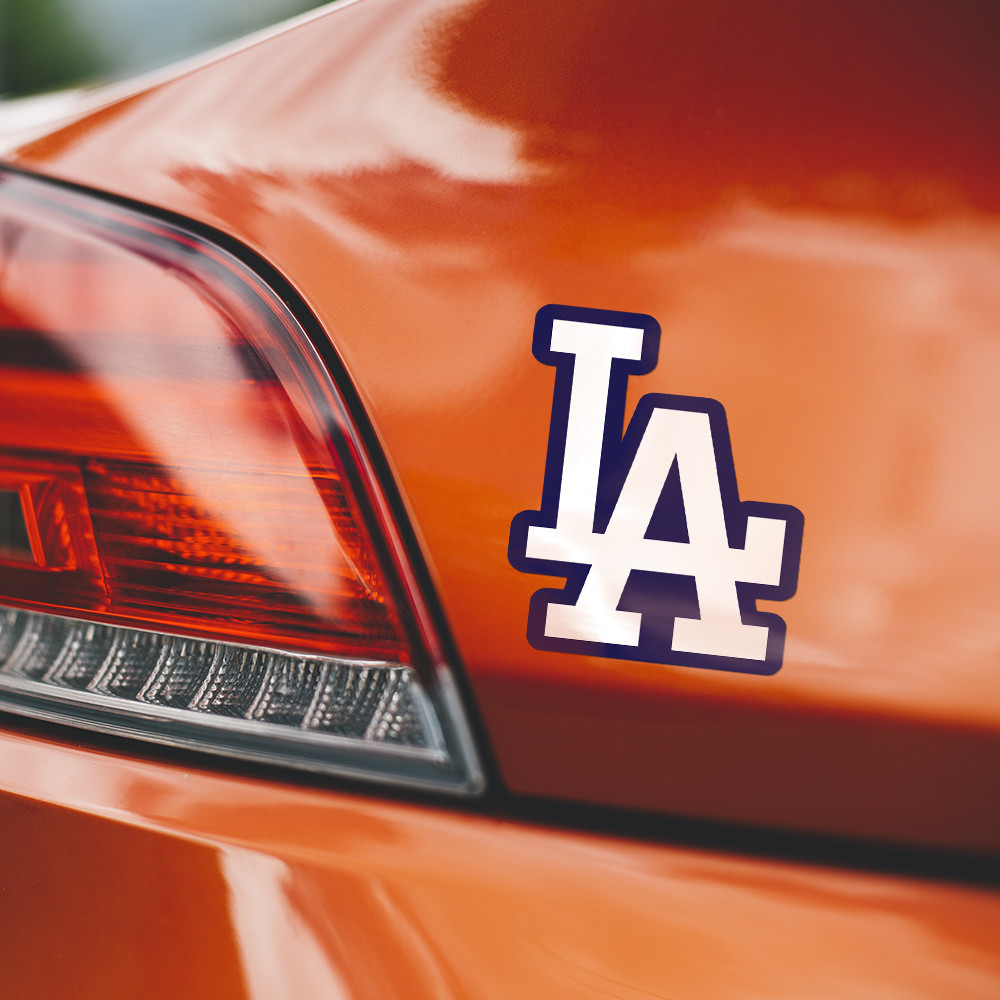 LA Dodgers Sticker Navy Blue White Car Window, Laptop and Bottle 3.72W x 5H in