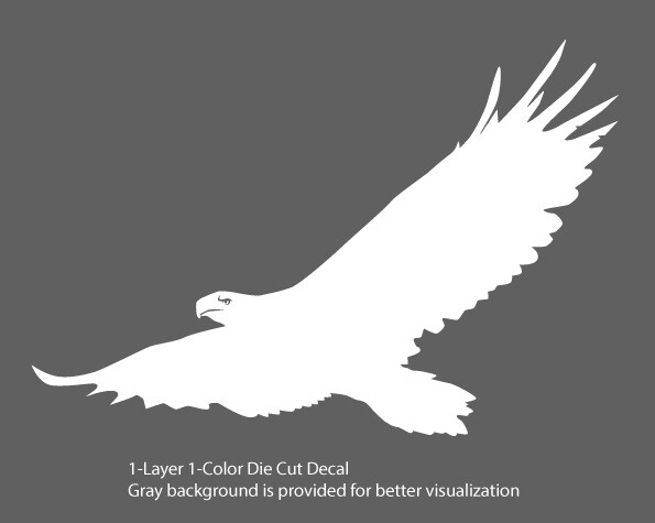 Wildlife / Birds – Eagle 1 Soaring Flying 6Yrs Film Outdoor Decal Vinyl Sticker