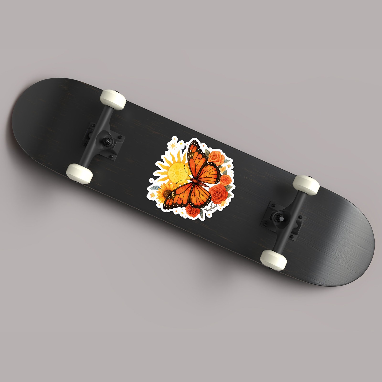 Boho Sun Butterfly Flowers – Vinyl Decal Sticker – Car Window Laptop – ebn20023