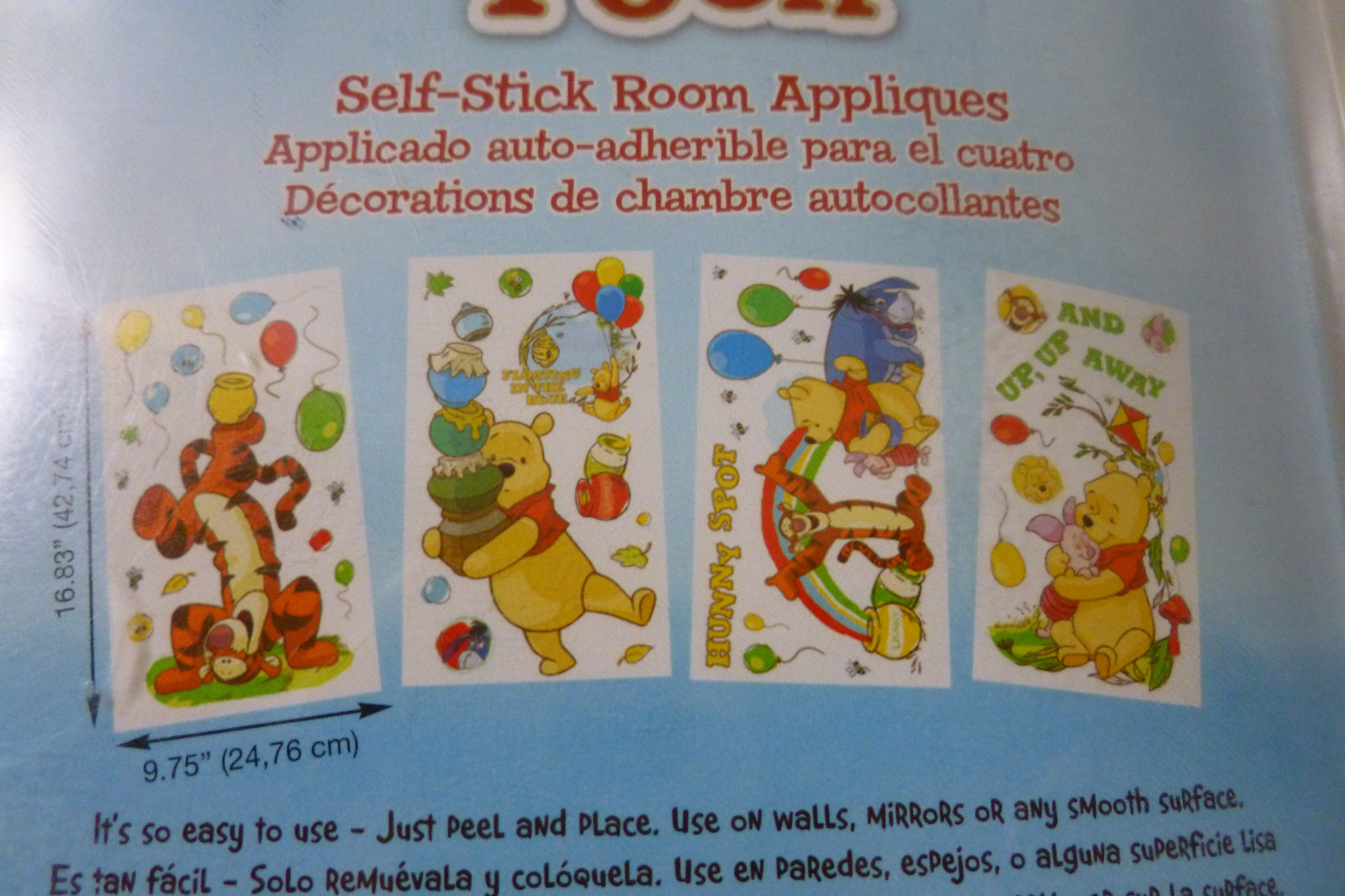 3 Winnie the Pooh Toy Story – Buzz Lightyear – Superman Peel & Stick Wall Decals