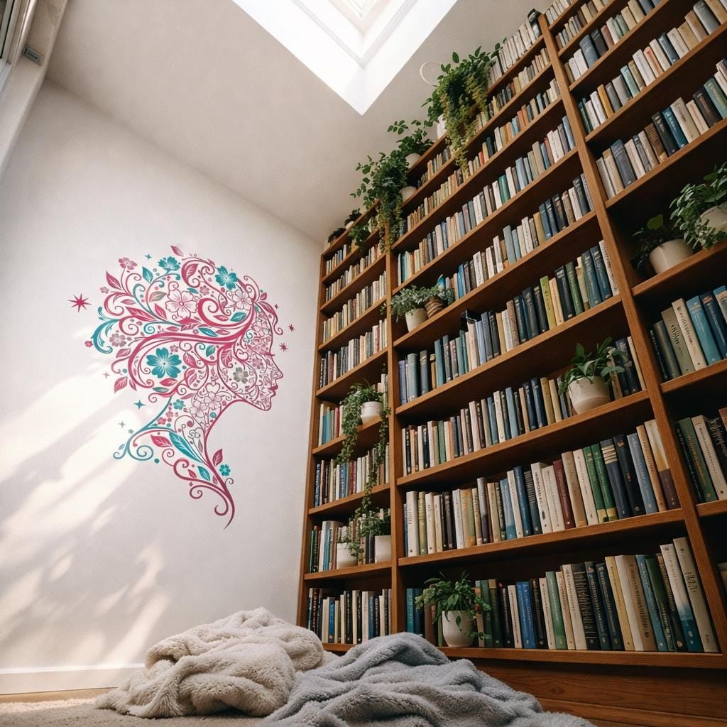 Sea Turtle Wall Decal | Tropical Floral Wall Sticker