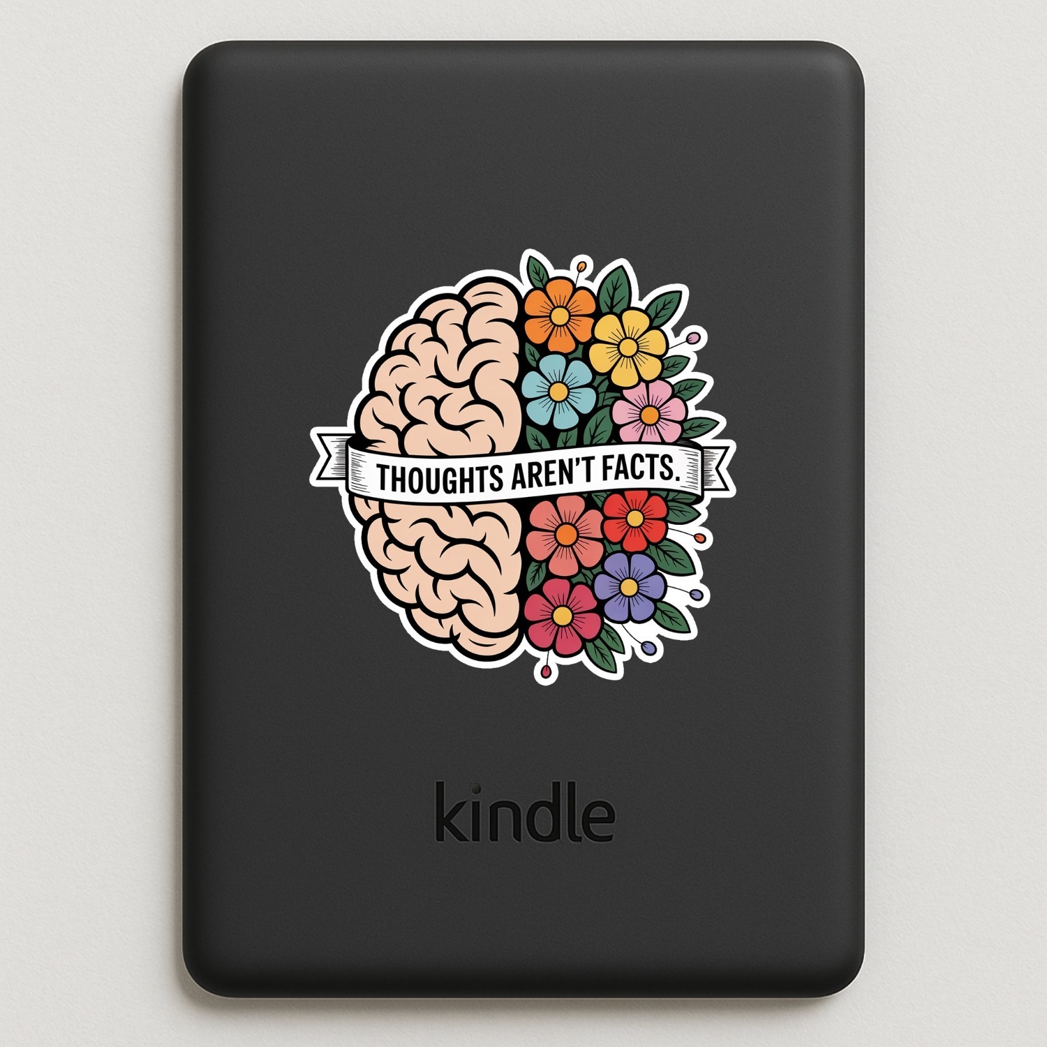 4PCS Thoughts Aren’t Facts Stickers: Mental Health CBT Therapy Vinyl Decals