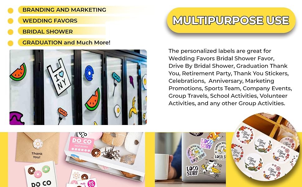 Sunshine Stickers Custom Waterproof Vinyl Stickers with Your Image Photo Text or