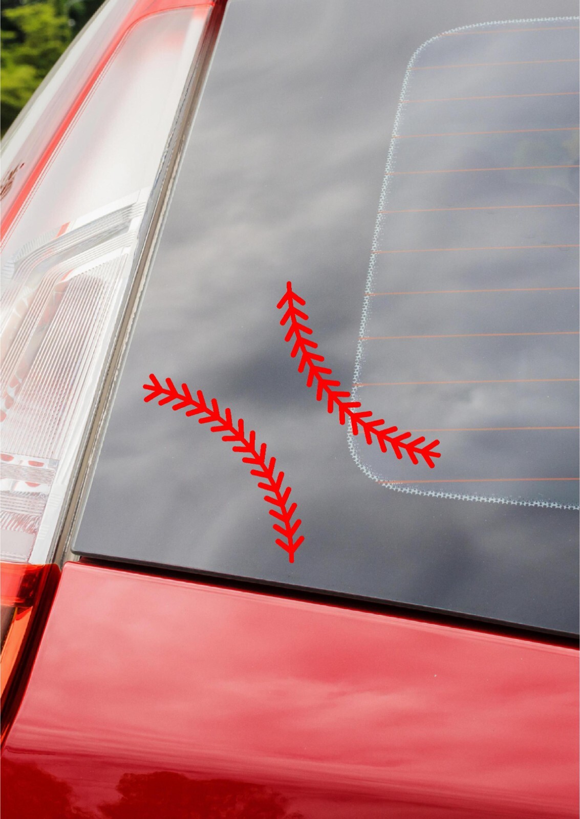 Baseball Stripes Decal Decorate anything with Smooth Surface 1.5" x 5" Set of 2