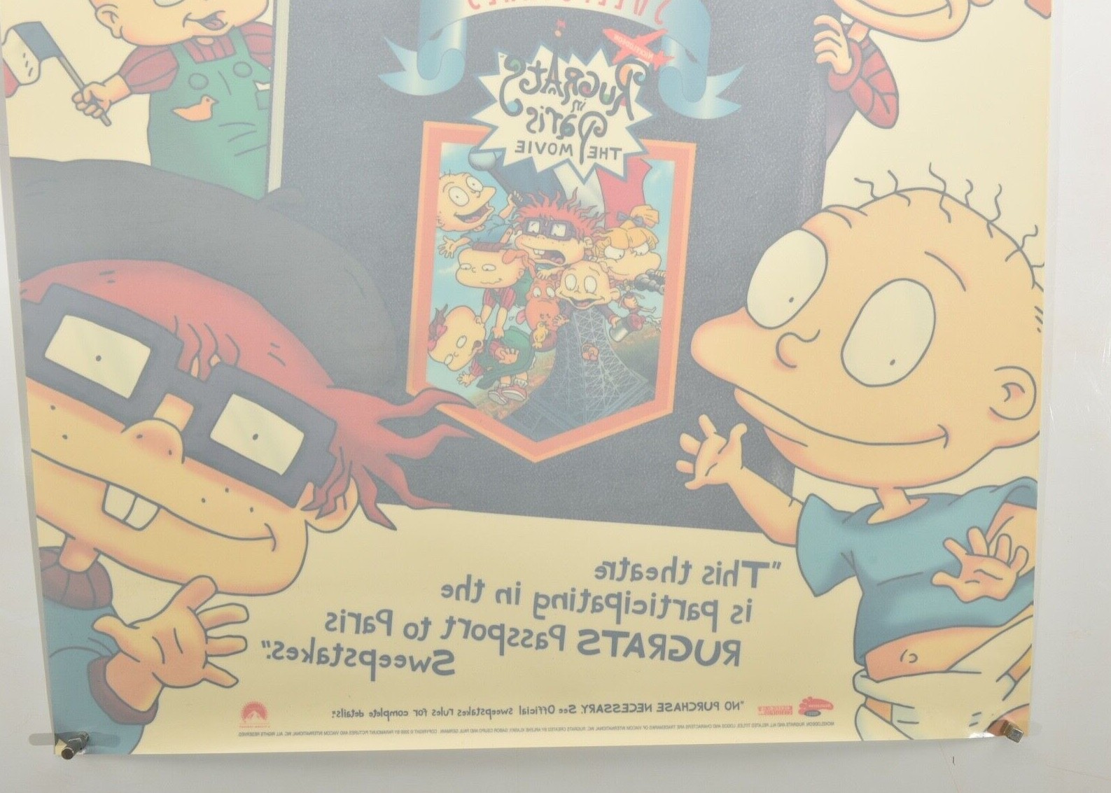 Vtg 2000 Rugrats In Paris Window Decal-Window Sticker-Children’s Room Decor
