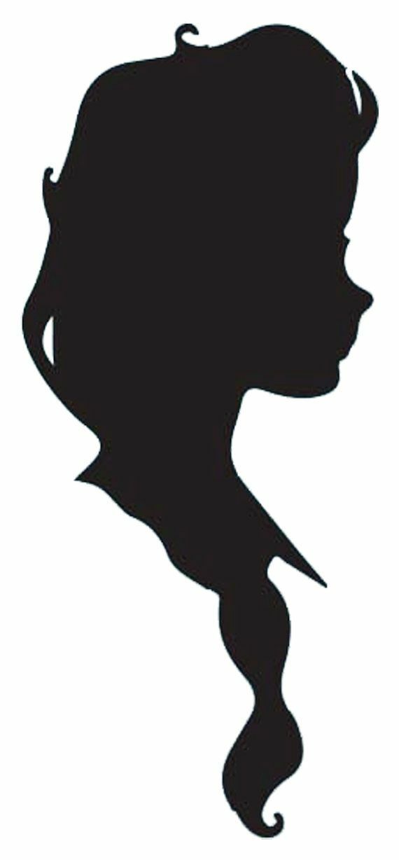 Vinyl Decal for Window – Elsa Silhouette, Frozen (Disney), Various Colors-Sizes