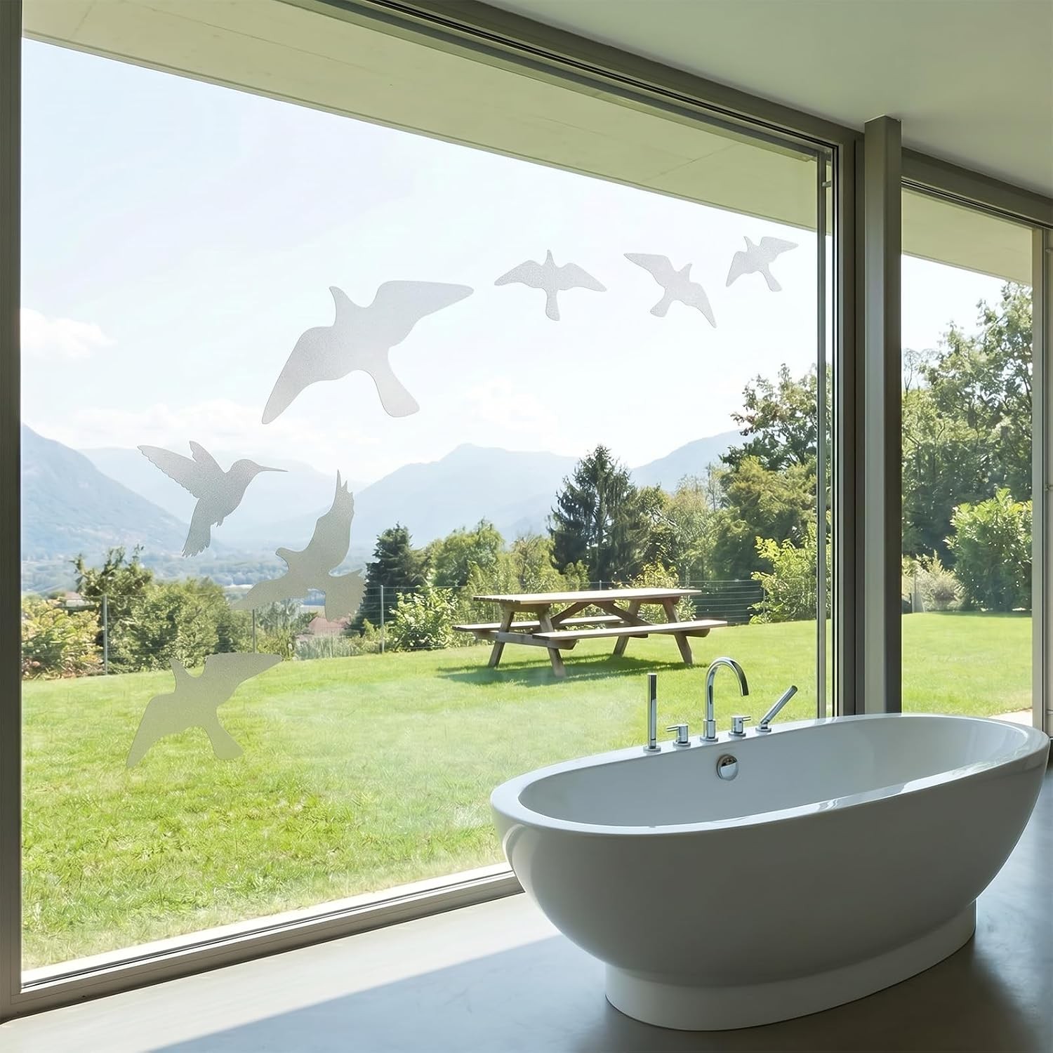 12 Pcs Anti-Collision Window Bird Stickers Glass Door Decals Prevents Strike