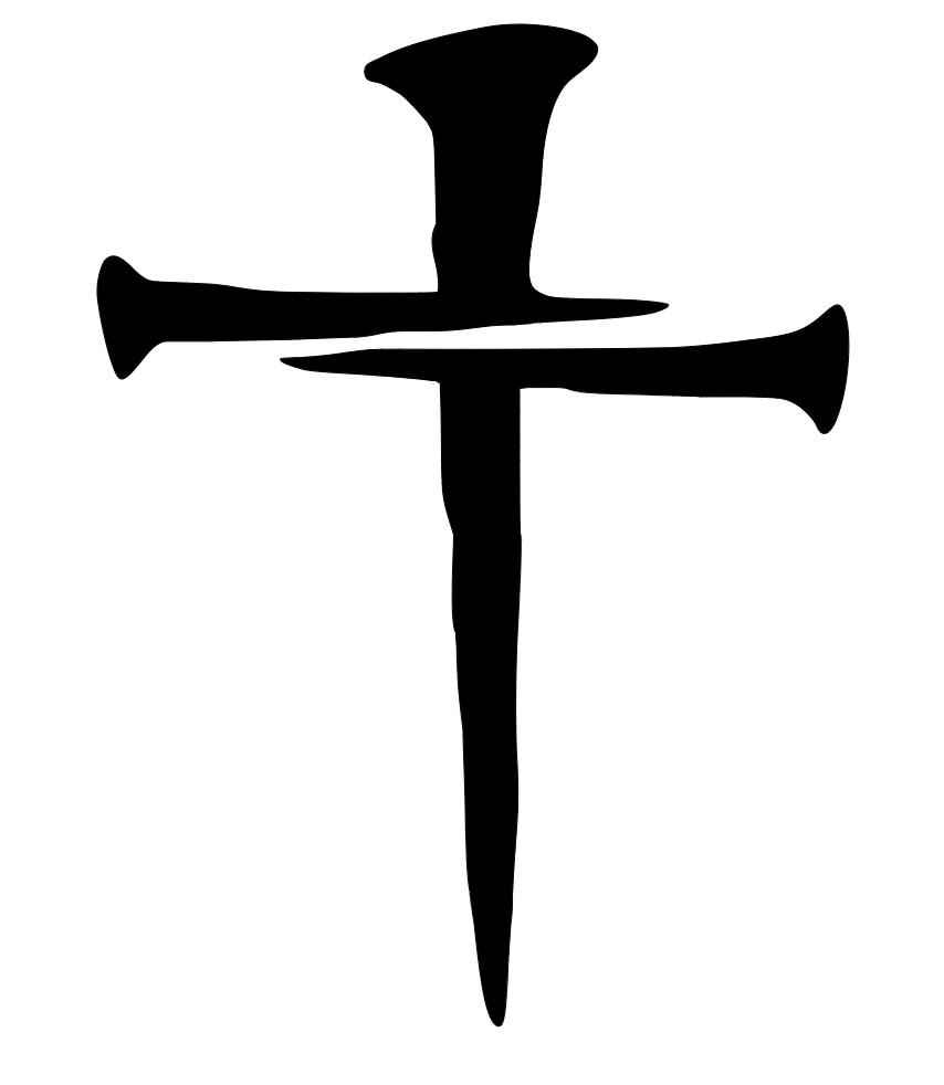 Cross Nails Vinyl Die Cut Decal Sticker – Jesus Christ Christian Religious God