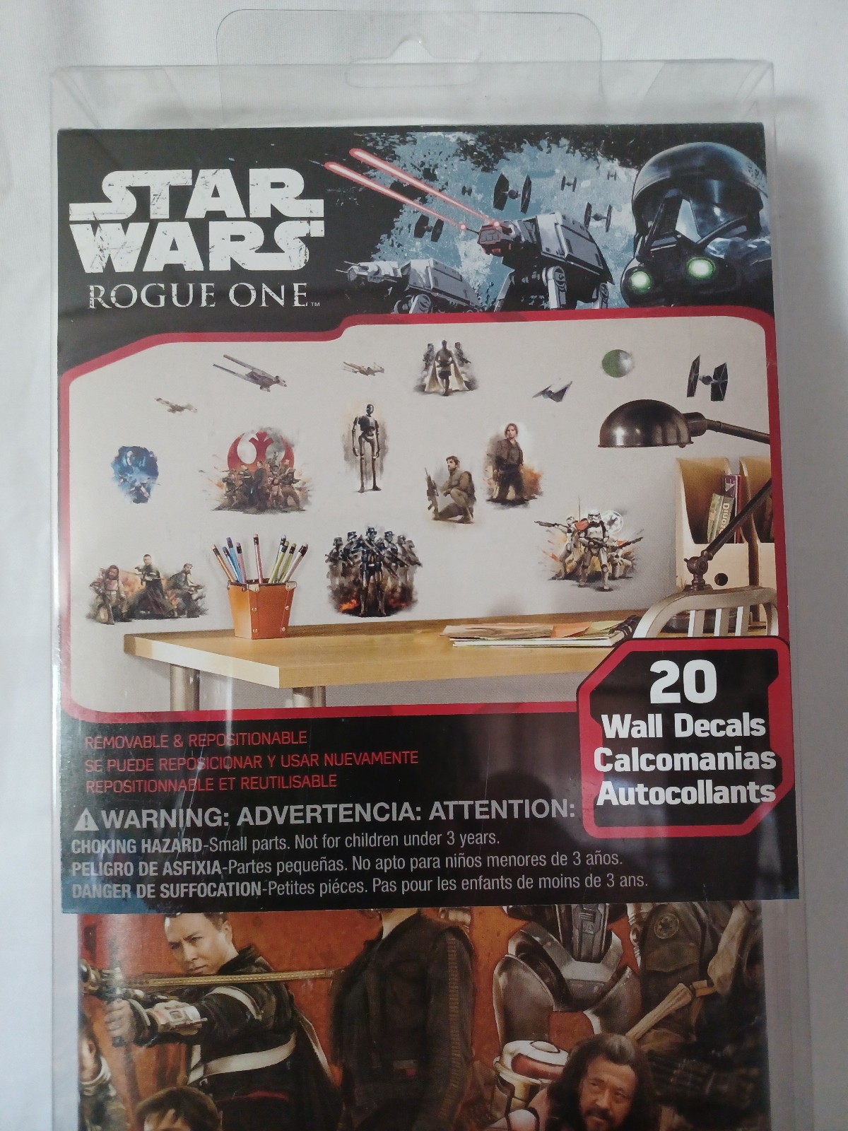 Removable, Repositionable and Reusable 18"x9.25"–20 Star Wars–Wall Decals