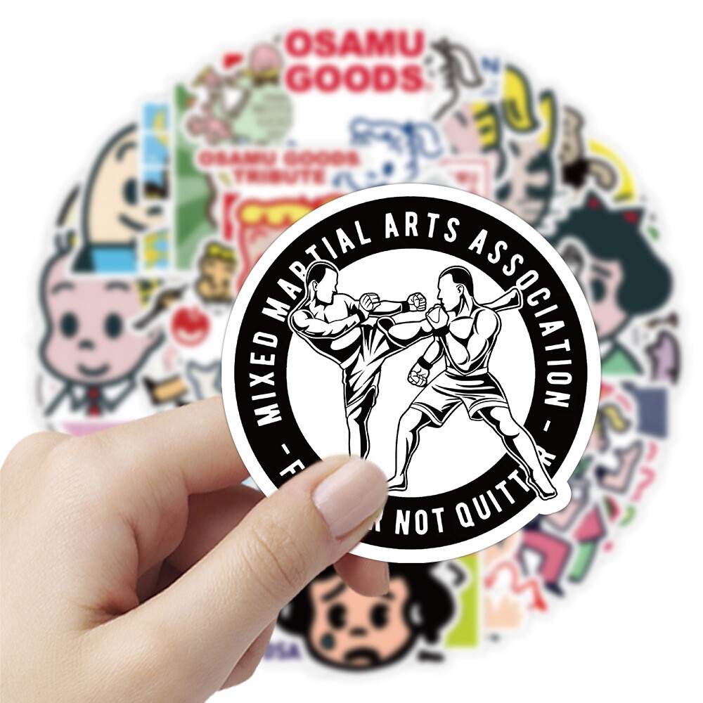 100Pcs Mixed martial arts Cartoon Sticker for Adults Teens Girls Water Bottles