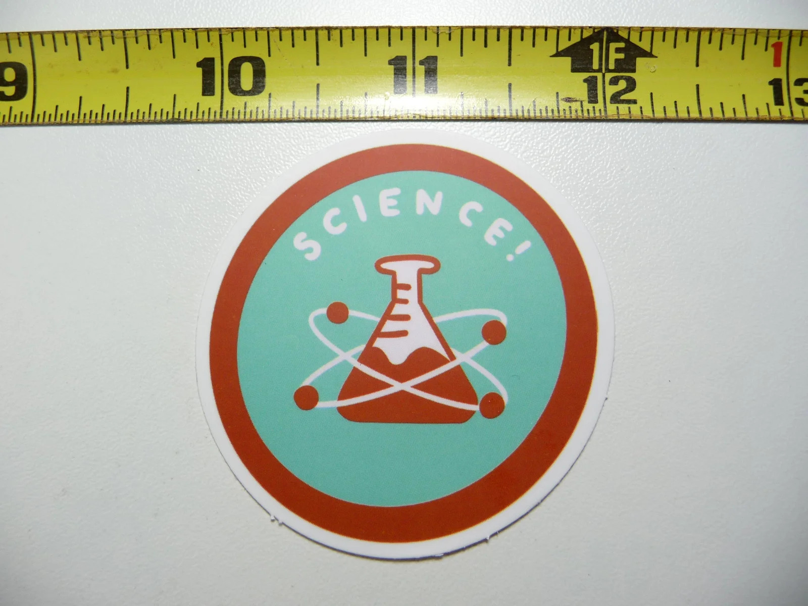 CIRCLE SCIENCE! BEAKER ATOM SMALL STICKER DECAL SCHOOL TEACHER PROFESSOR