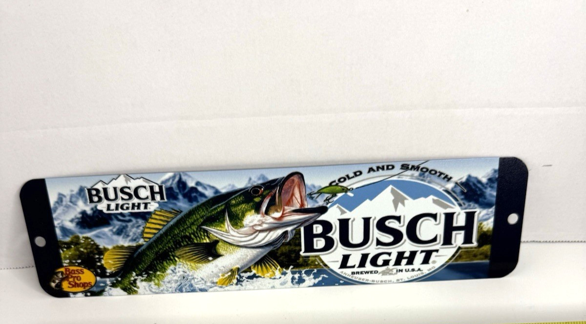Bass Pro Busch Light Street Sign shop fishing mancave gift