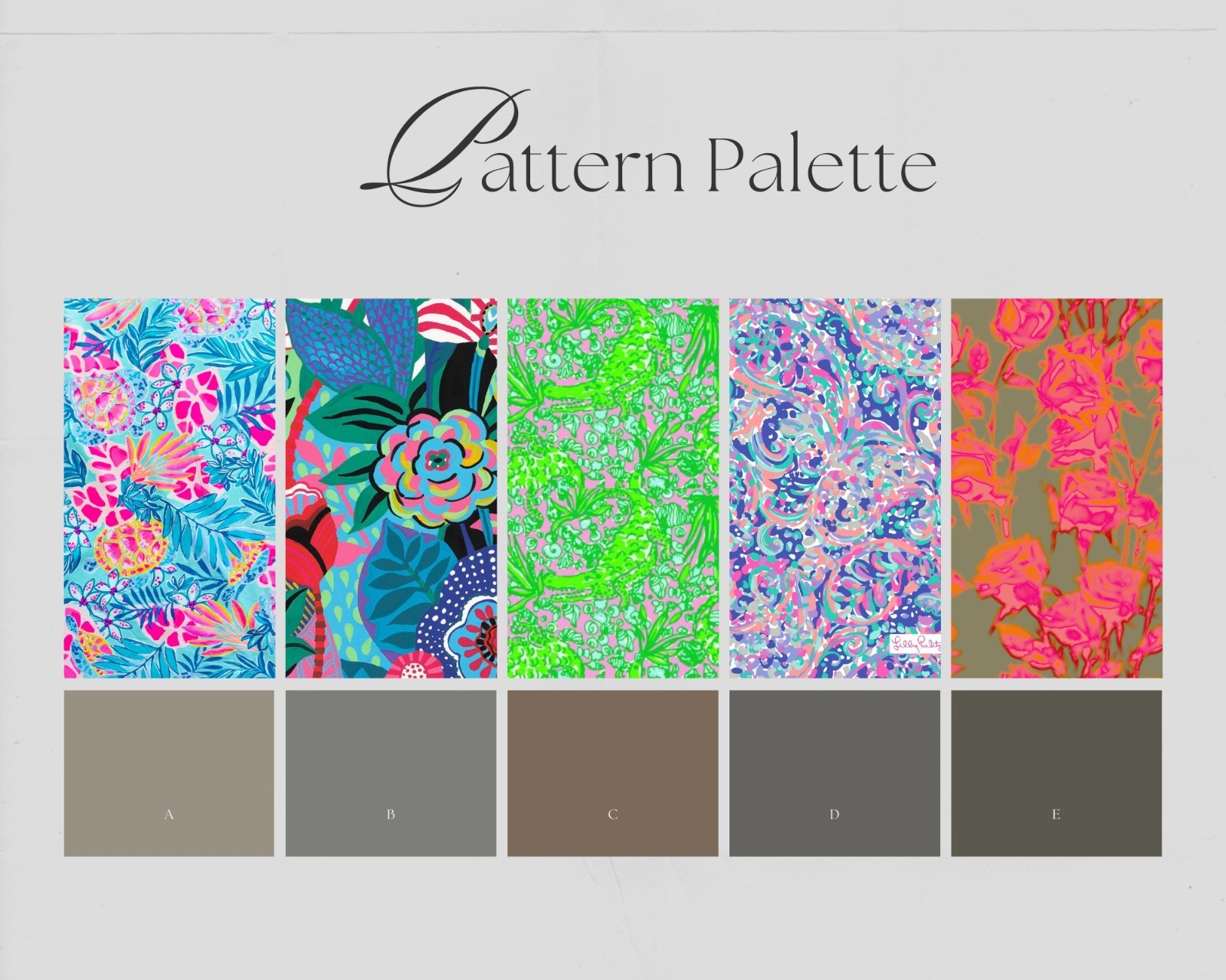 24 Lilly P Premium Vinyl Patterns & Iron on HTV, for Cricut cutting machines