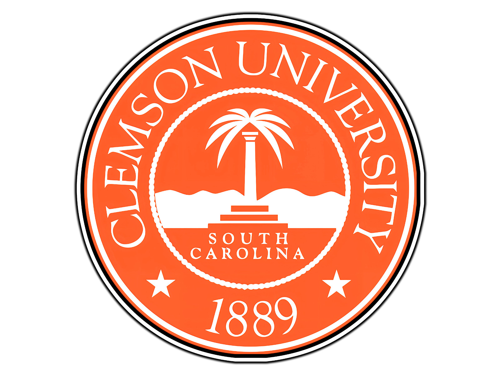 #257 Clemson Tigers University Logo Waterproof Vinyl Sticker Decal Die-Cut