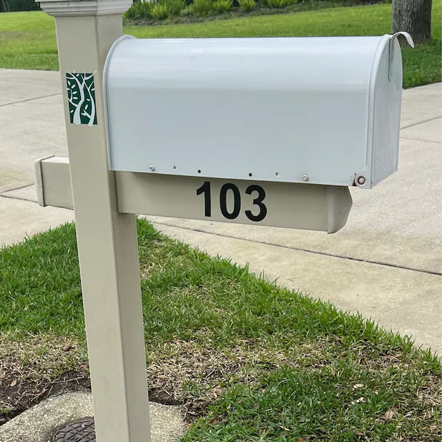 SET OF 2 – Custom Mailbox Numbers REFLECTIVE Vinyl Decals Stickers house street