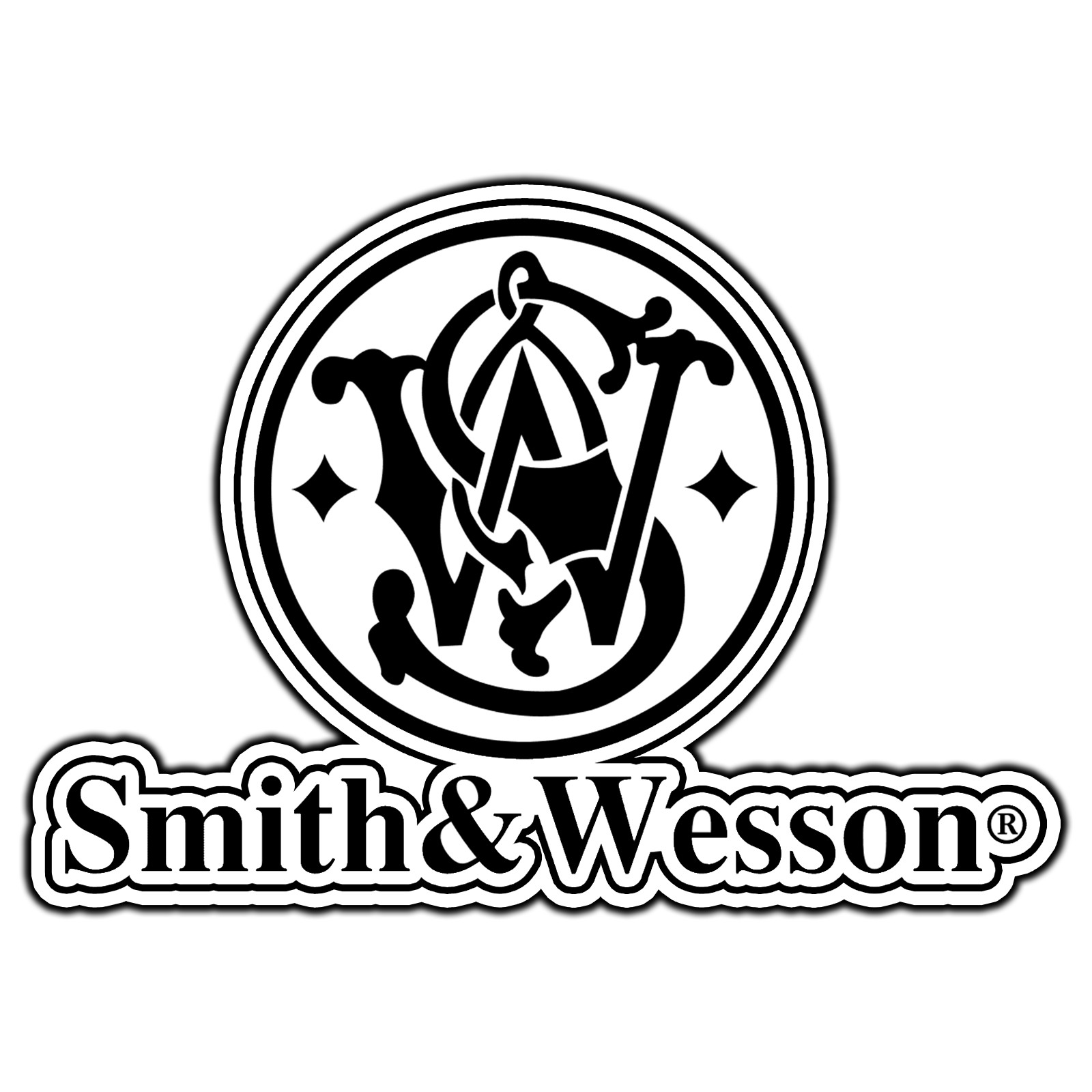 Smith & Wesson Black Logo #1 Sticker Waterproof Vinyl Decal Die-Cut Garage Car