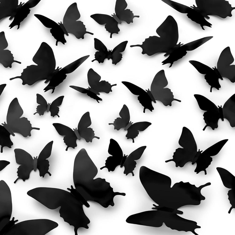 3D Butterfly Wall Decor 24/48pcs – DIY Removable Room, Party & Wedding