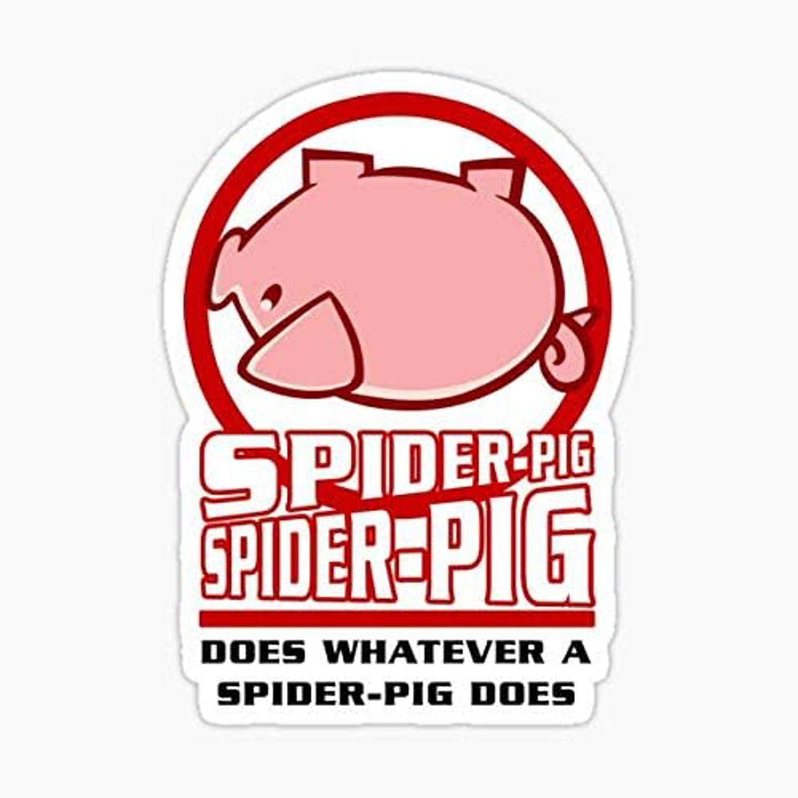 5" Spider Pig Vinyl Bumper Sticker