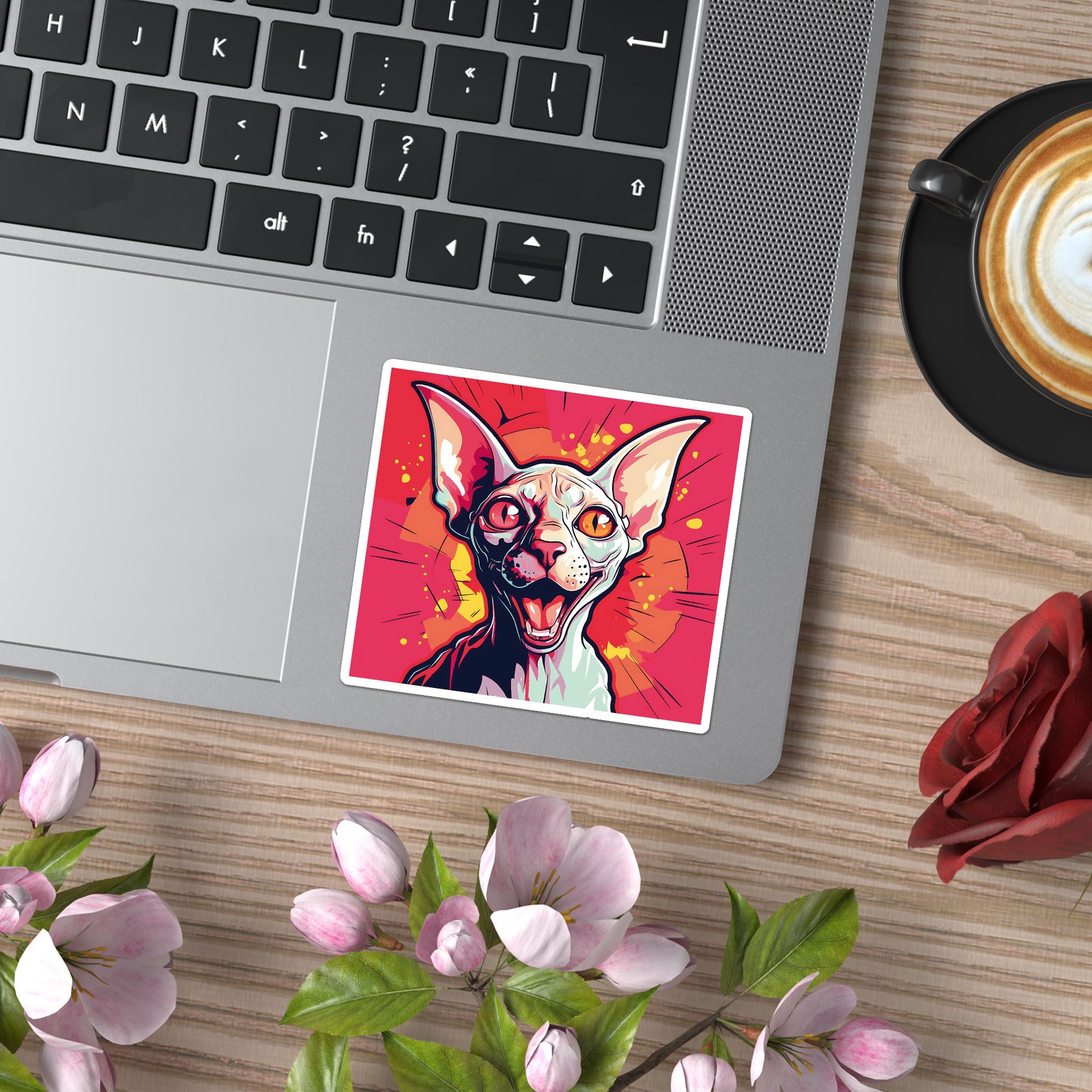 Popart Sphynx Cat – Vinyl Decal Sticker – Car Window Laptop – ebn11856
