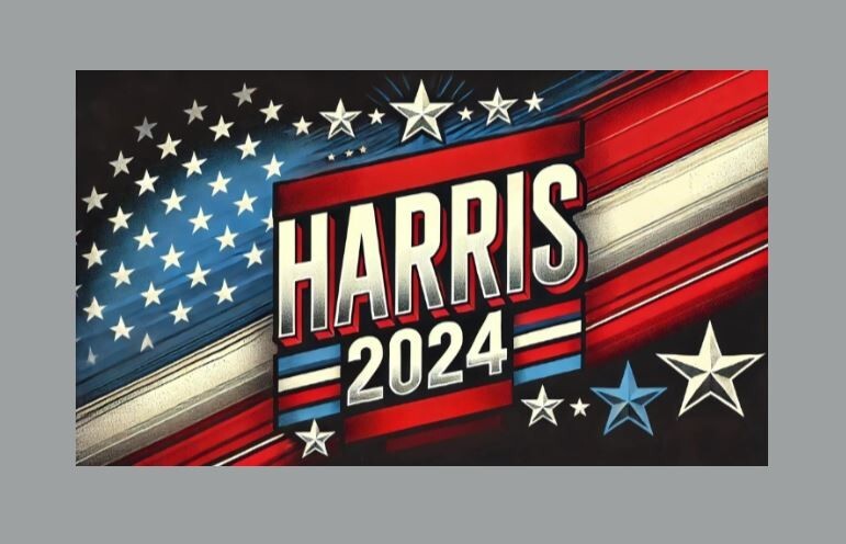 Kamala Harris for President 2024 Die Cut Glossy Fridge Magnet