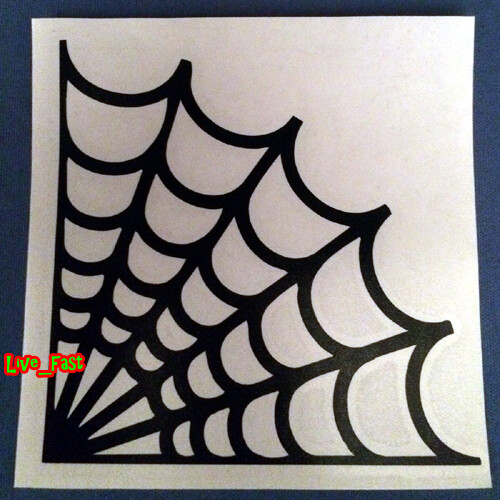 SPIDER WEB DECAL STICKER VINYL biker custom chopper motorcycle bagger fairing