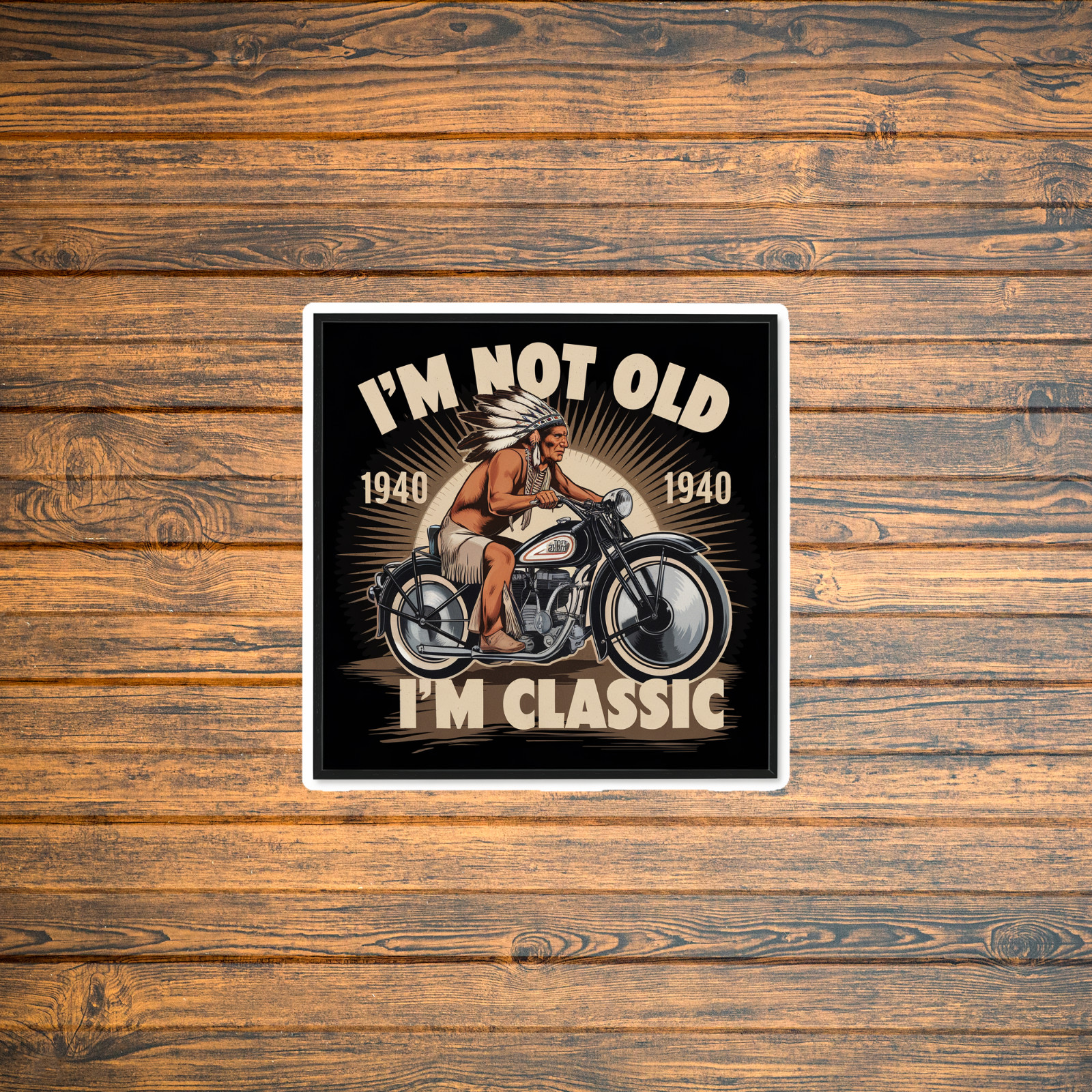 Vintage 1940 Native American Motorcycle Classic – Retro Biker Wall Art Decor Pri