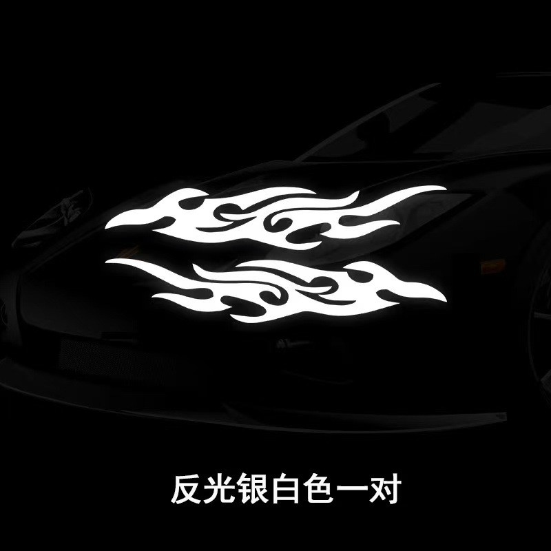 Auto Car Motorcycle Flame Fire Totem Sticker Bumper Mirror Scratch Cover