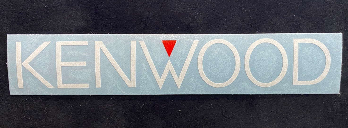 Kenwood Stereo Logo – 5.5" Sticker Car, Laptop, Guitar Case – Pick Color