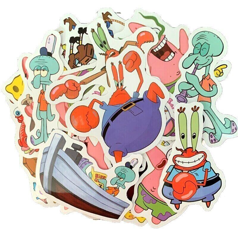 SPONGEBOB Stickers [B] SQUAREPANTS Squidword PATRICK ~ Vinyl Skateboard Decals