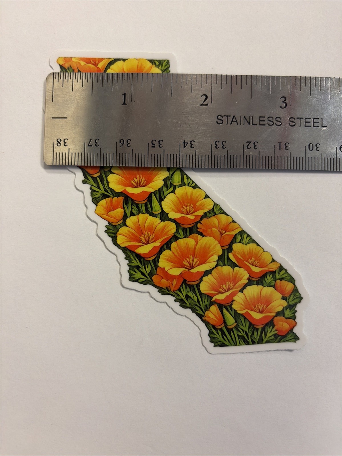 California State Outline Golden Poppy Sticker