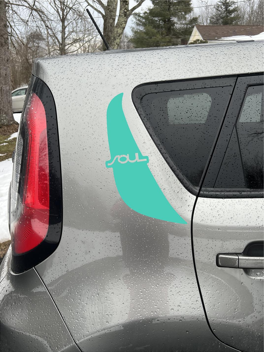 Rear Window Panel Surround Decals fits 2014 2015 2016 2017 2018 2019 Kia Soul